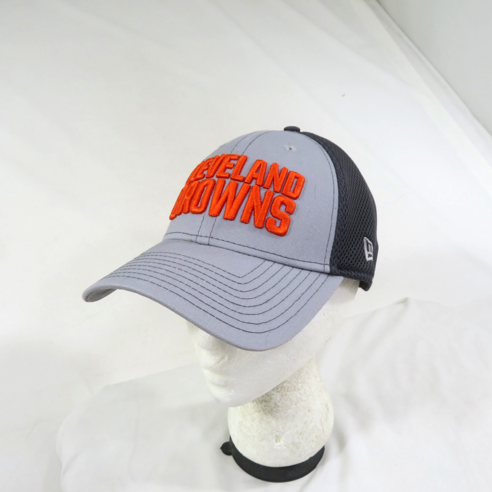 Cleveland Browns Hat Trucker Gray Orange New Era 39Thirty Medium/Large NWOT